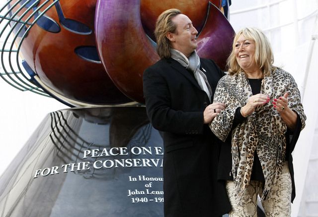 Julie and Cynthia Lennon
